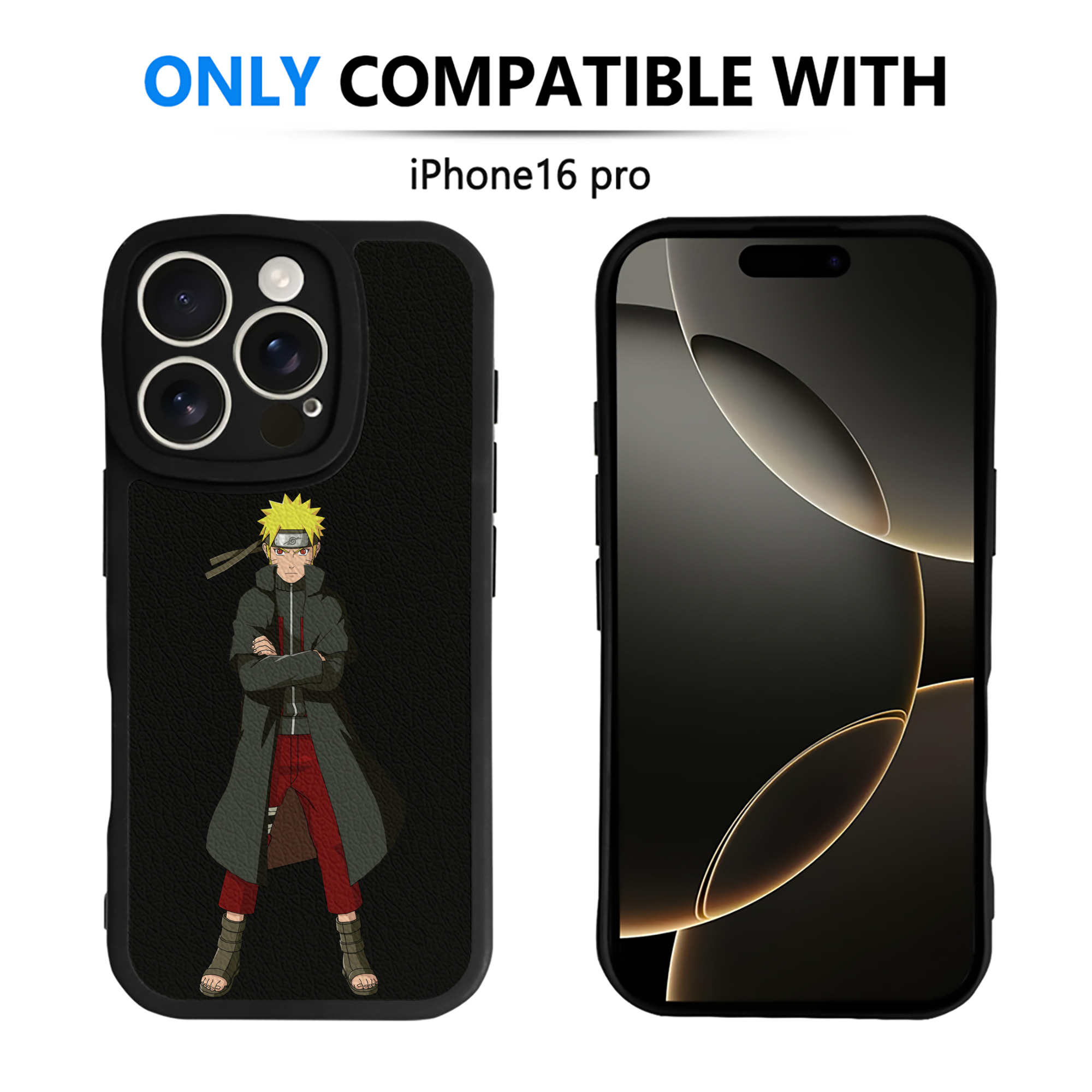 （画像用） NARUTO -ナルト- うずまき ナルト Uzumaki Naruto 【iPhone 16シリーズ対応】シリコンスマホケース（レザー調） 材質：シリコン